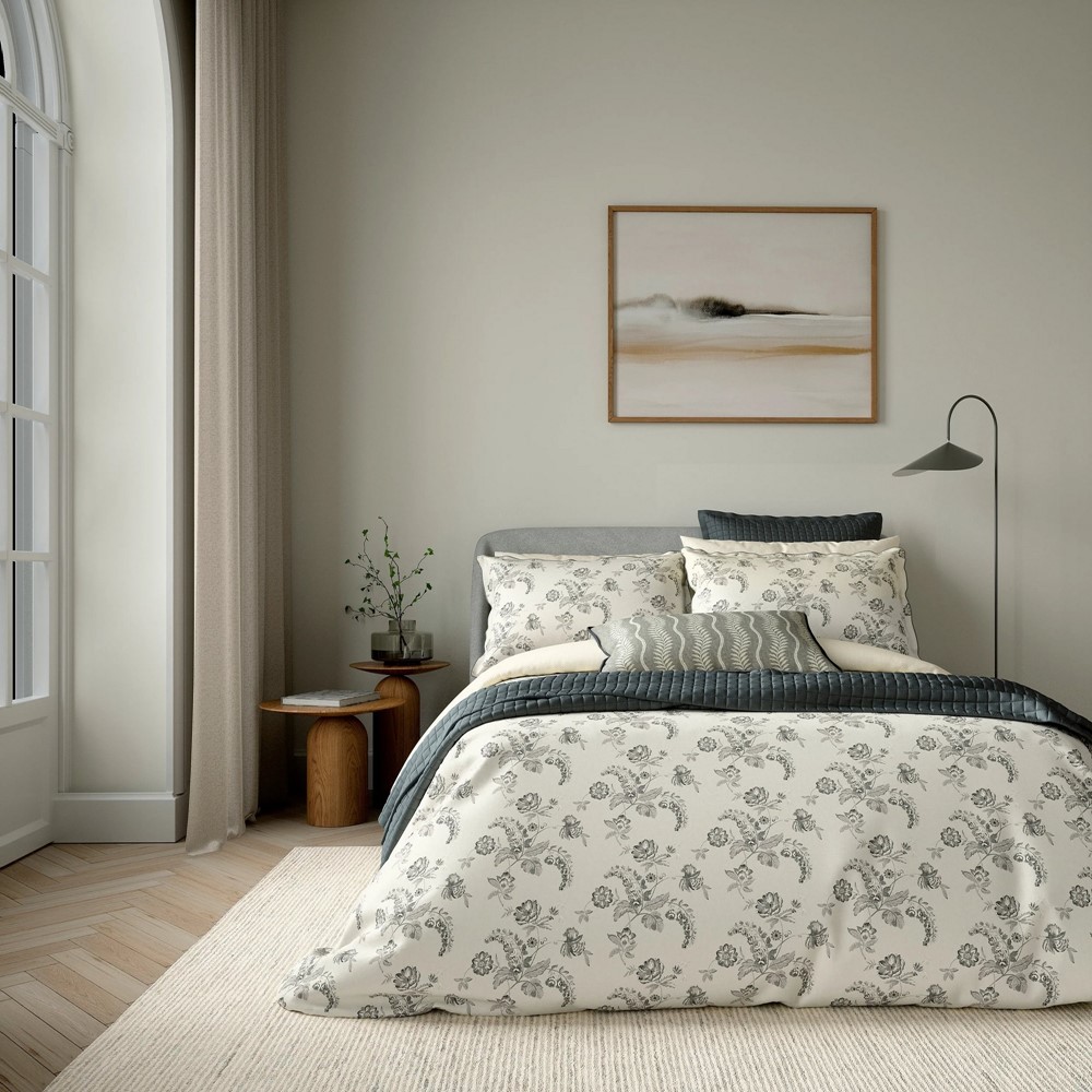 Ariane Bedding by Bedeck of Belfast in Charcoal Linen